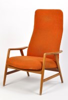 Lot 91 - Fritz Hansen, Denmark: a teak framed reclining...