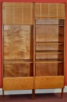 Lot 96 - A post war design wardrobe, in light stained...