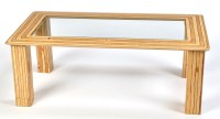 Lot 111 - A modern softwood coffee table, with...