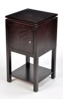 Lot 120 - An ebonised ash modern design bedside table,...