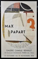 Lot 208 - Max Papart A POSTER FOR AN EXHIBITION AT THE...