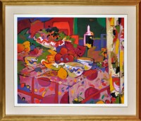 Lot 253 - Manel Anoro ''MESA CON FRUTAS'' signed proof,...