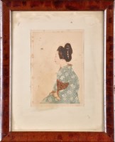 Lot 255 - Emil Orlik PORTRAIT OF A GEISHA signed in...