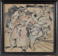 Lot 289 - Emil Orlik A CZECH PEASANT COUPLE DANCING...