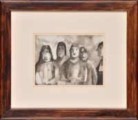 Lot 298 - Albert du Mesnildot ''SINQ FIGURES'' signed,...