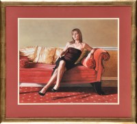 Lot 301 - Jason Lowes ''YOUNG WOMAN ON A RED COUCH''...