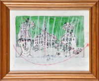 Lot 363 - Antoni Sulek ABSTRACT SKETCH OF SOLDIERS IN A...