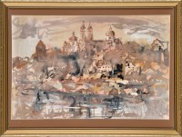 Lot 364 - Antoni Sulek ABSTRACT POLISH TOWNSCAPE signed;...