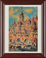 Lot 365 - Antoni Sulek A POLISH CATHEDRAL signed and...