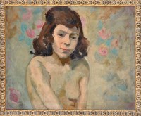 Lot 418 - Continental School FEMALE NUDE STUDY oil on...