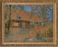 Lot 431 - John Falconar Slater A FARM AT TWILIGHT signed...