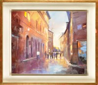 Lot 447 - David Atkins ''SUMMER EVENING, SIENNA'' signed;...