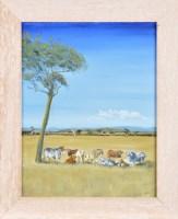 Lot 482 - Kathleen MacKnight ''AFRICAN LAKE SCENE'' -...