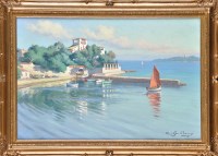 Lot 489 - Maurice la Bany A MEDITERRANEAN HARBOUR SCENE...