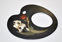 Lot 955 - A 19th Century pietra dura palette form...