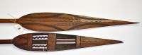 Lot 968 - Two West African paddles, with carved and one...