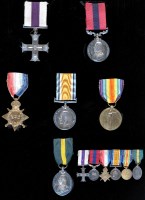 Lot 974 - A First World War group of medals, awarded to...