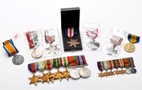 Lot 978 - A group of WWII medals, awarded to Basil...