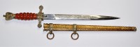 Lot 979 - A German WWII Kriegsmarine dagger, by...