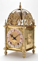 Lot 999 - A 17th Century style brass lantern clock, with...