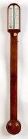 Lot 1005 - An early Victorian rosewood stick barometer, C....