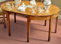 Lot 1037A - A George III mahogany D-end dining table, with...