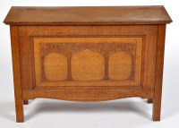 Lot 1042 - An Arts & Crafts oak blanket box, the...