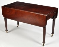 Lot 1048 - A George III mahogany Pembroke table, the top...