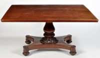 Lot 1070 - A Victorian mahogany table, the associated...