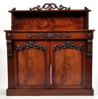 Lot 1087 - A Victorian mahogany chiffonier, with raised...