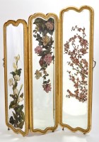 Lot 1095 - A late 19th Century three-fold carved giltwood...