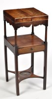 Lot 1109 - A George III mahogany washstand, the square...