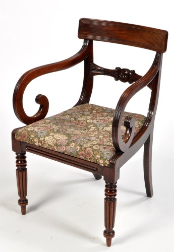 Lot 1114 - A George III mahogany carver chair, the...