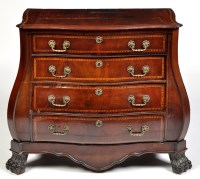 Lot 1121 - An early 19th Century Dutch bombé chest of...