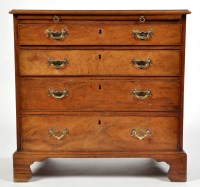 Lot 1131 - A George III mahogany chest of drawers, the...