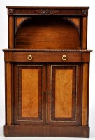 Lot 1134 - A Victorian rosewood chiffonier, the raised...