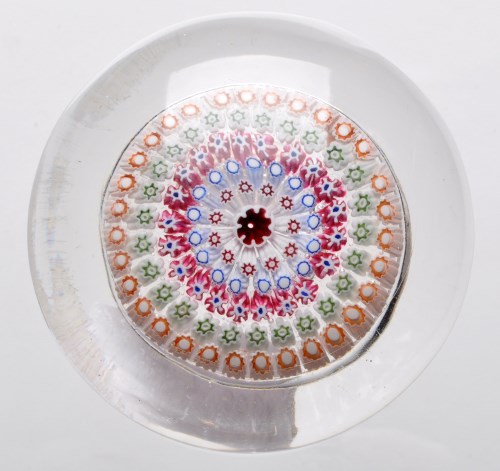 Lot 57 - Millefiori glass paperweight attributed to...