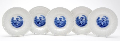 Lot 83 - Set of five pearlware dishes, of North East...
