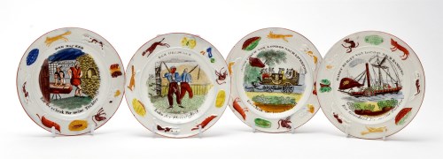 Lot 85 - Four small pearlware dishes, of North East...