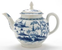 Lot 95 - Worcester blue and white teapot and cover,...
