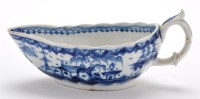 Lot 99 - English blue and white porcelain sauce boat,...