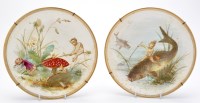 Lot 116 - Two William Brownfield cabinet plates,...
