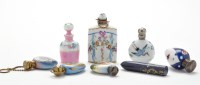 Lot 132 - Eight miniature scent bottles, some with...