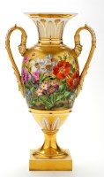 Lot 139 - Vienna two-handled vase, the ovoid body...
