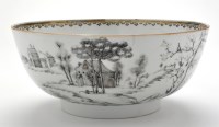 Lot 150 - Chinese Grisaille enamel painted bowl, the...