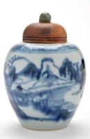 Lot 154 - Small Chinese blue and white jar, painted with...