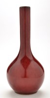 Lot 165 - Chinese sang-de-boeuf bottle vase, the tall...