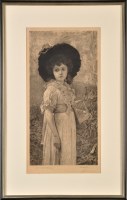 Lot 370 - Marcus Stone, ARA (1846-1921) GIRL IN A...