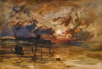 Lot 473 - Henry Moore, RA, RWS (1831-1895) ''COASTAL...
