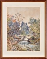 Lot 494 - Benjamin Ottewell (1884-1937) A RIVER TORRENT...